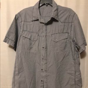 Men’s handmade western snap down shirt. M/L. NWOT